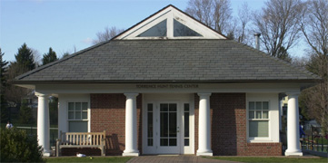 The front of the Hunt Tennis Center.